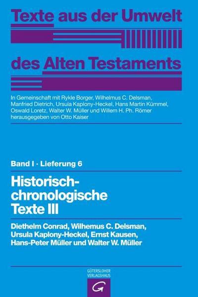 Historisch-chronologische Texte III