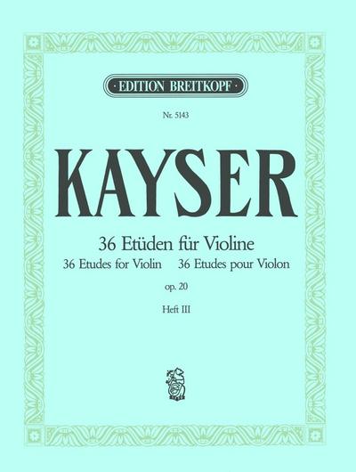 36 Etüden op.20 Band 3für Violine