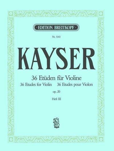 36 Etüden op.20 Band 3für Violine