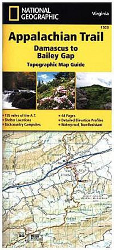 Appalachian Trail: Damascus to Bailey Gap Map [Virginia]