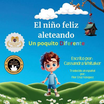 El niño feliz aleteando