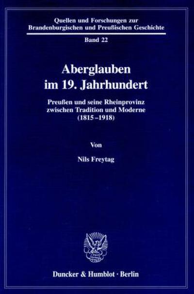 Aberglauben im 19. Jahrhundert.