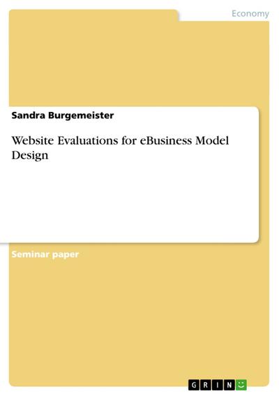 Website Evaluations for eBusiness Model Design