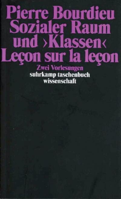 Sozialer Raum und ’Klassen’. Lecon sur la lecon