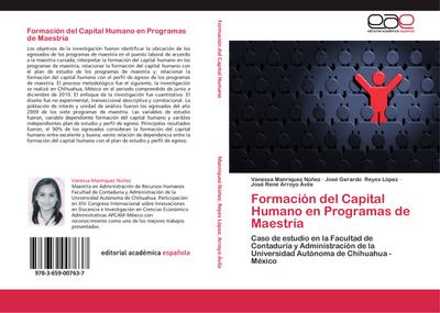 Formación del Capital Humano en Programas de Maestría