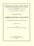 Commentationes analyticae ad calculum variationum pertinentes