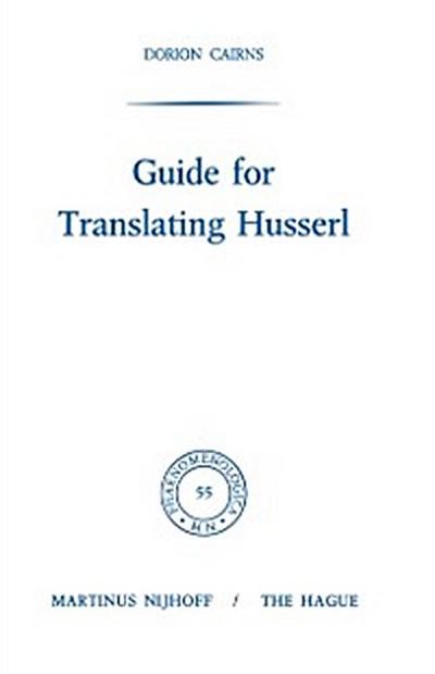 Guide for Translating Husserl