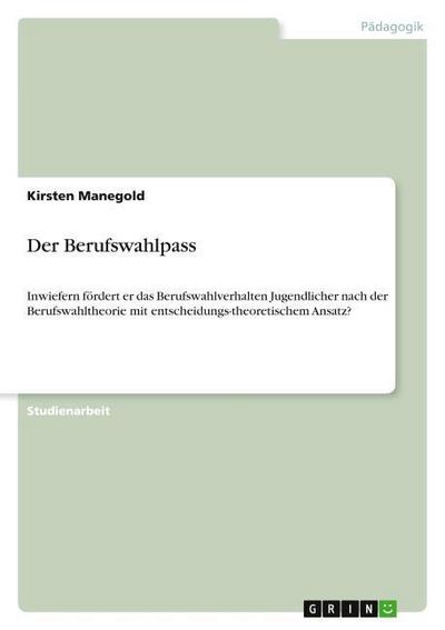 Der Berufswahlpass