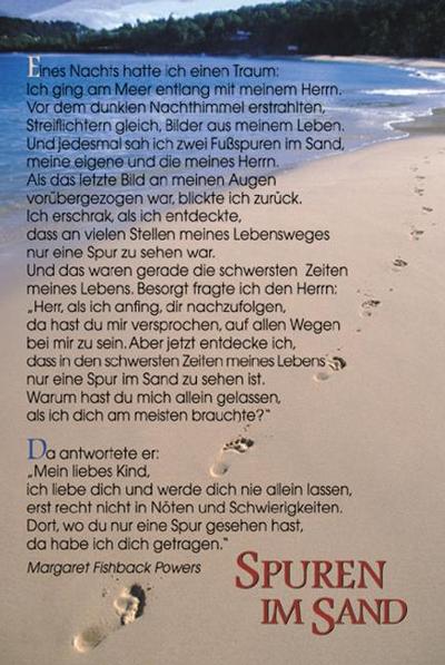 Spuren im Sand, 12 Postkarten