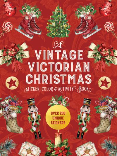 A Vintage Victorian Christmas Sticker, Color & Activity Book