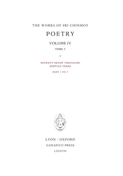 Poetry IV, tome 1