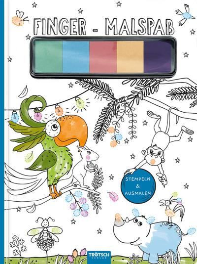Trötsch Malbuch mit Fingerstempelfarben Finger-Malspaß: Malbuch Beschäftigungsbuch Ausmalbuch