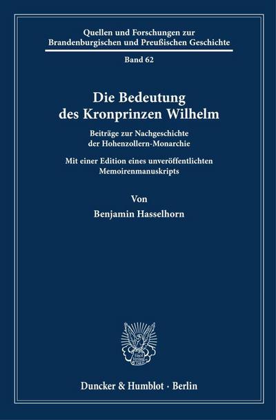Die Bedeutung des Kronprinzen Wilhelm