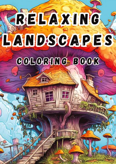 Malbuch mit phantastischen Landschaften