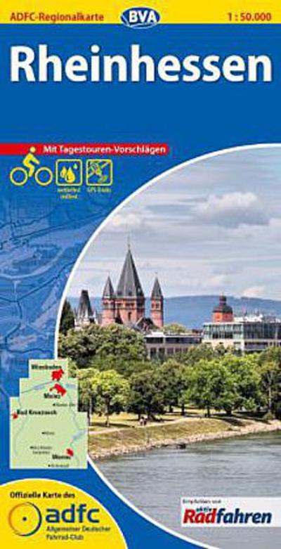 ADFC-Regionalkarte Rheinhessen mit Tagestouren-Vorschlägen, 1:50.000, reiß- und wetterfest, GPS-Tracks Download