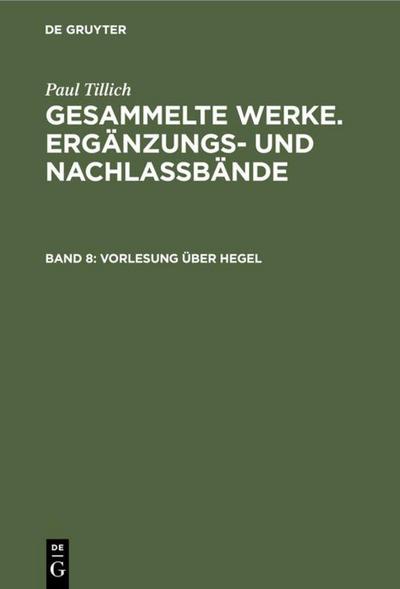 Vorlesung über Hegel