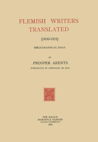 Flemish Writers Translated (1830¿1931)