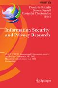 Information Security and Privacy Research: 27th IFIP TC 11 Information Security and Privacy Conference, SEC 2012, Heraklion, Crete, Greece, June 4-6, ... and Communication Technology, 376, Band 376)