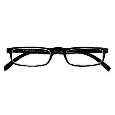 I NEED YOU HALF-LINE, G31000, Kunststoffbrille mit Federtechnik, schwarz, 3 Dioptrien