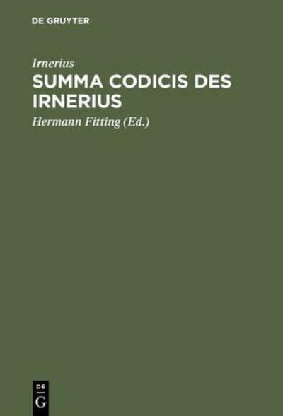 Summa codicis des Irnerius