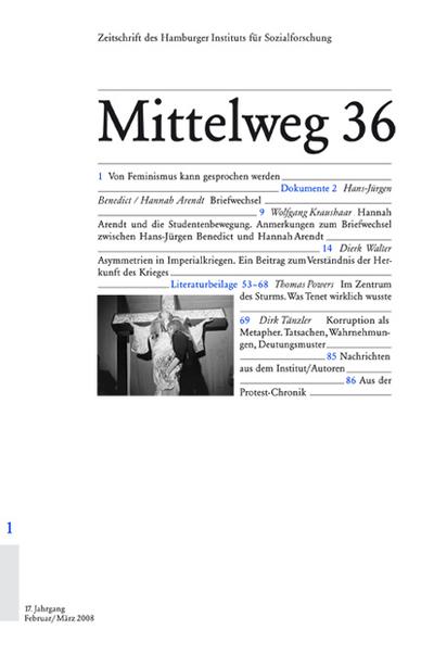 Zum Verständnis der Zukunft des Krieges. Mittelweg 36, Zeitschrift des Hamburger Instituts für Sozialforschung, Heft 1/2008
