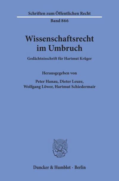 Wissenschaftsrecht im Umbruch.
