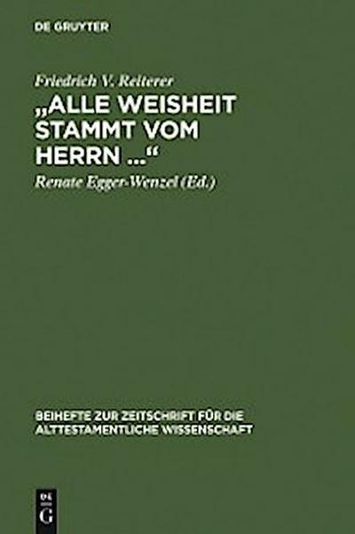 „Alle Weisheit stammt vom Herrn …“
