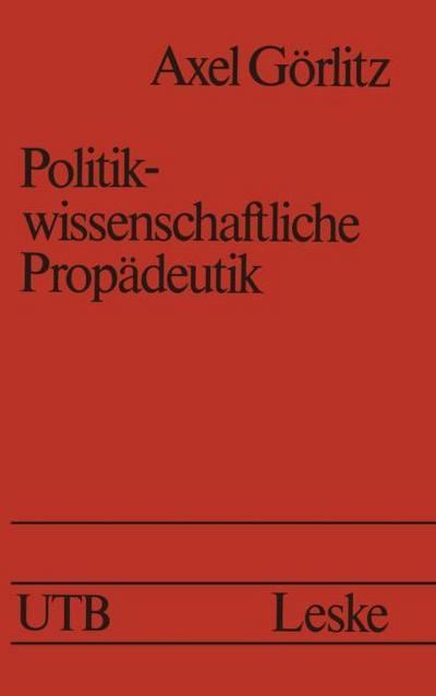 Politikwissenschaftliche Propädeutik