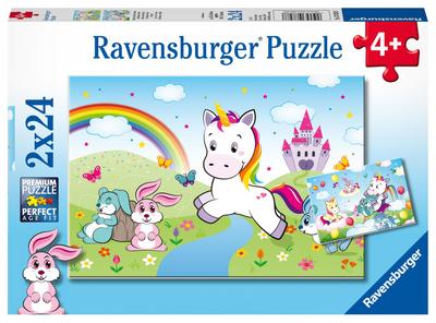 Kinderpuzzle 2x24 Teile - Märchenhaftes Einhorn
