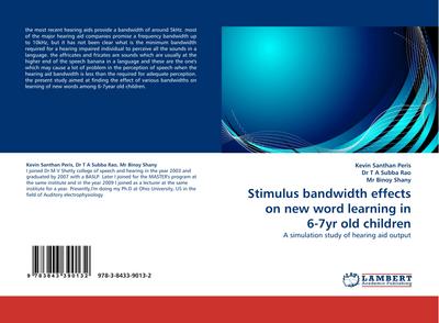 Stimulus bandwidth effects on new word learning in 6-7yr old children