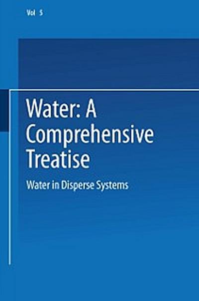Water in Disperse Systems