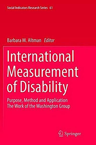 International Measurement of Disability