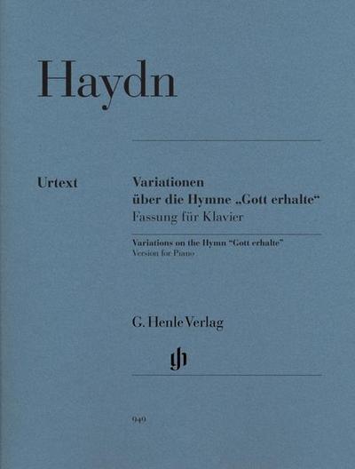 Joseph Haydn - Variationen über die Hymne "Gott erhalte", Fassung für Klavier