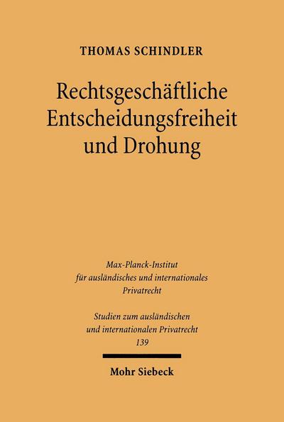 Rechtsgeschäftliche Entscheidungsfreiheit und Drohung