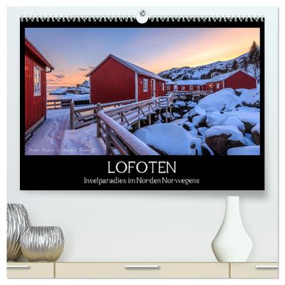 LOFOTEN - Inselparadies im Norden Norwegens (hochwertiger Premium Wandkalender 2024 DIN A2 quer), Kunstdruck in Hochglanz