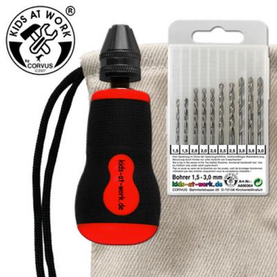 Handbohrer kurz mit Bohrern