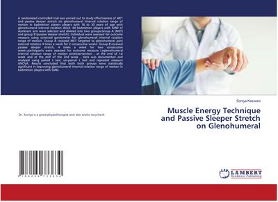 Muscle Energy Technique and Passive Sleeper Stretch on Glenohumeral
