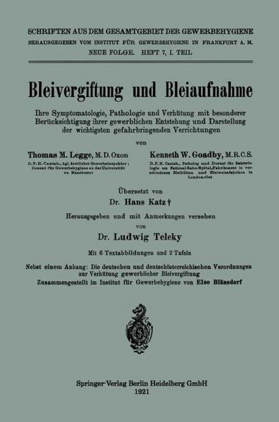 Bleivergiftung und Bleiaufnahme