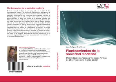 Planteamientos de la sociedad moderna