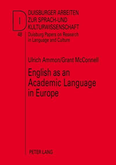 English as an Academic Language in Europe