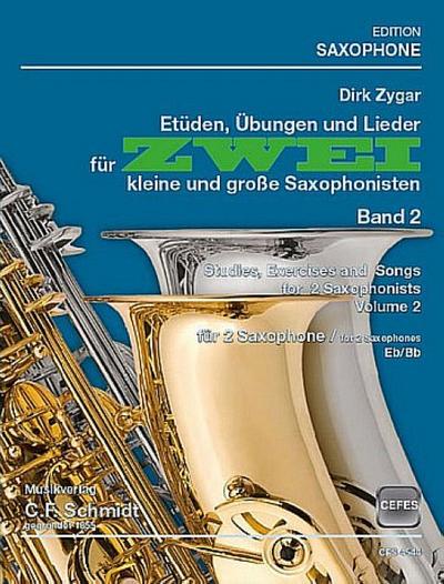 Etüden, Übungen und Lieder Band 2für 2 Saxophone (Eb/Bb)