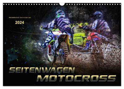 Seitenwagen Motocross (Wandkalender 2024 DIN A3 quer), CALVENDO Monatskalender