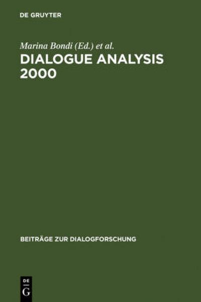 Dialogue Analysis 2000