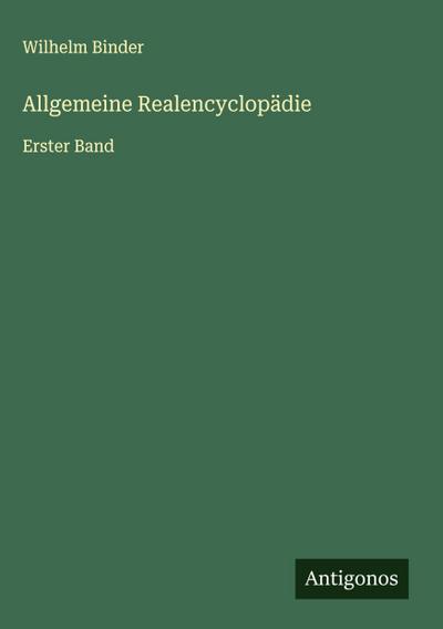 Allgemeine Realencyclopädie