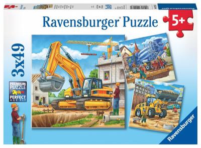 Kinderpuzzle 3x49 Teile - Große Baufahrzeuge