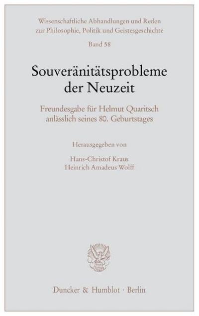 Souveränitätsprobleme der Neuzeit