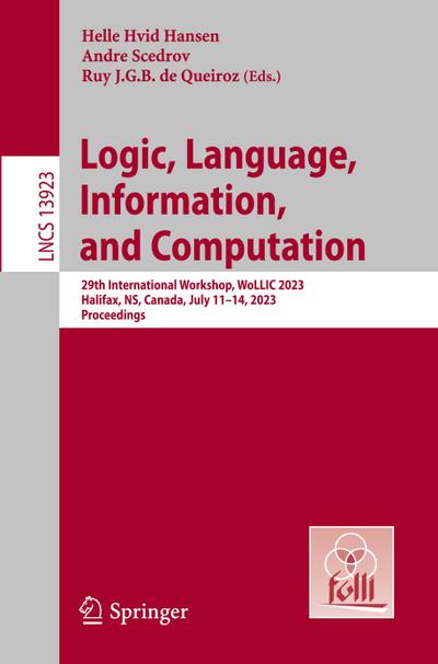 Logic, Language, Information, and Computation