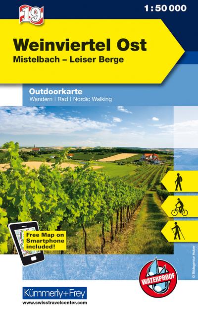 Kümmerly+Frey Outdoorkarte Österreich - Weinviertel Ost