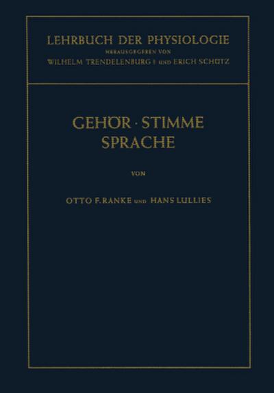 Lehrbuch der Physiologie in Zusammenhängenden Einzeldarstellungen