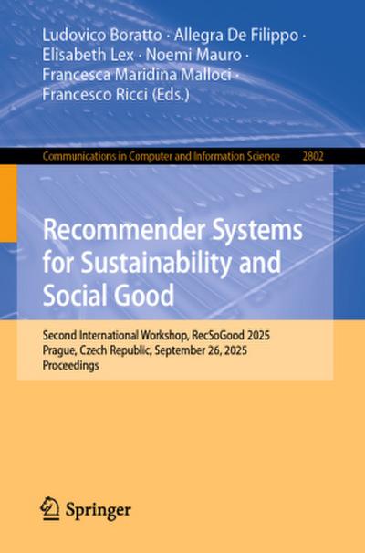 Recommender Systems for Sustainability and Social Good